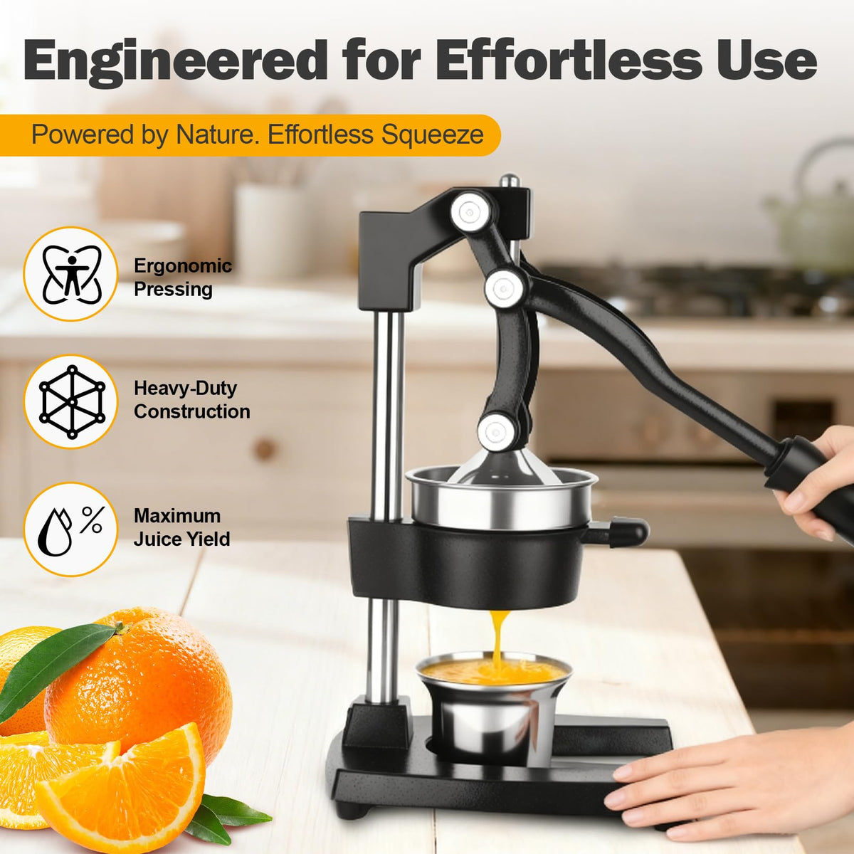 YDXHXH cast iron juicer base provides stable non-slip support