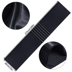 yeabwps satin table runner on wedding banquet black table setting