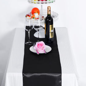 yeabwps black satin table runner ties with a bow for decorative wrap