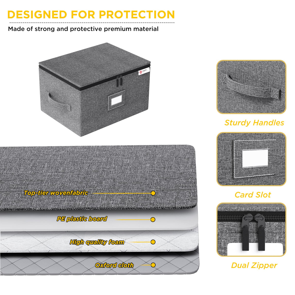 YearningHome premium padded compartments protect delicate stemware from chips