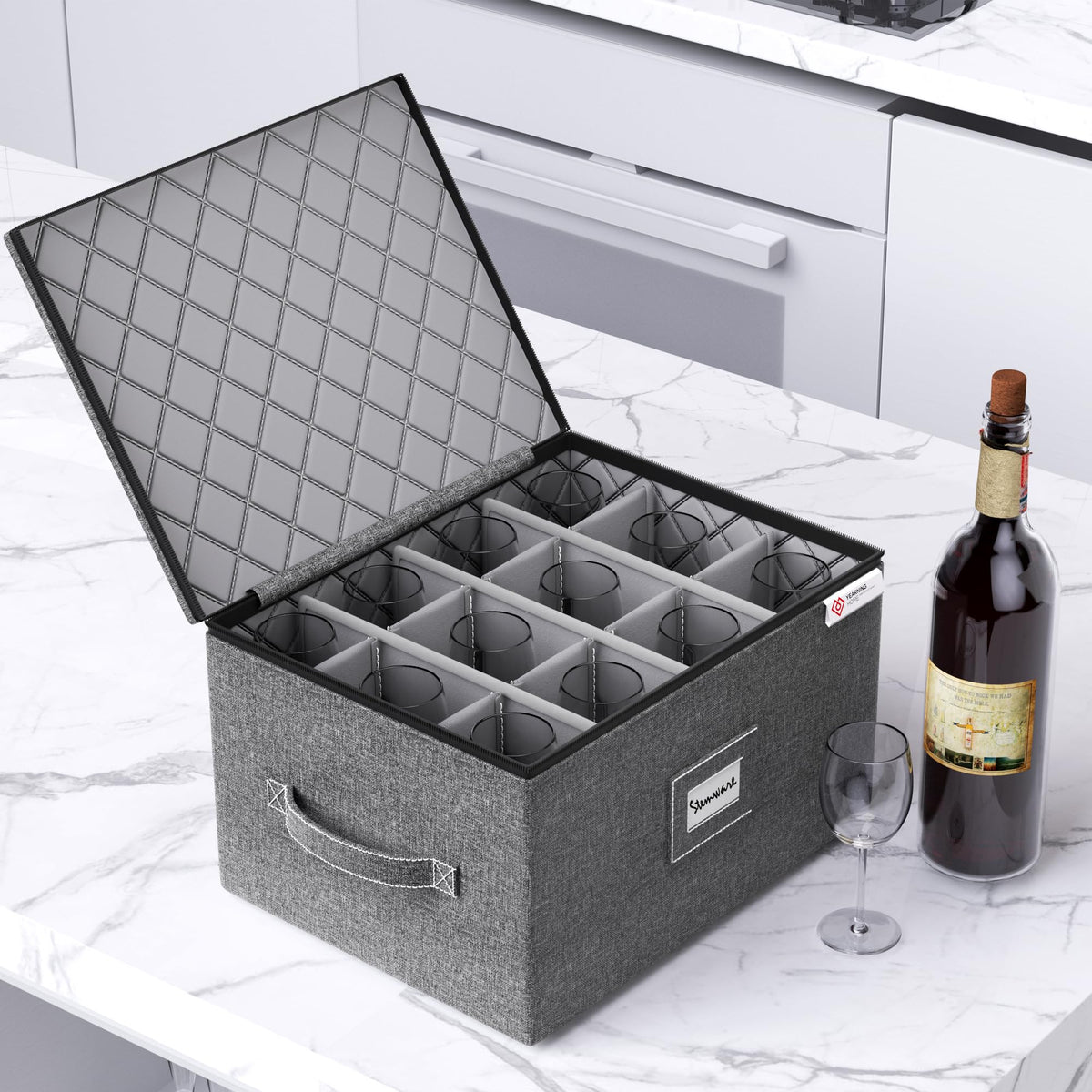 YearningHome versatile storage for seasonal glassware and ornaments during moves