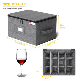 YearningHome hard-shell top enables stackable stemware storage