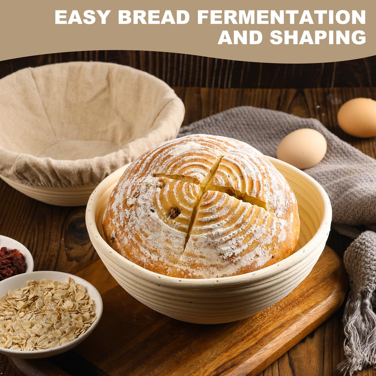 Yeatruojeet 2-pack basket suits home bakers exploring sourdough and yeasted loaves