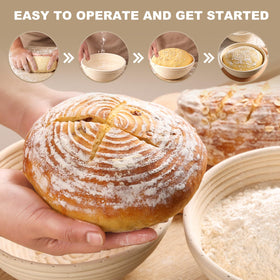 Yeatruojeet easy-clean basket remains tidy with dusted flour and brushed-out dough