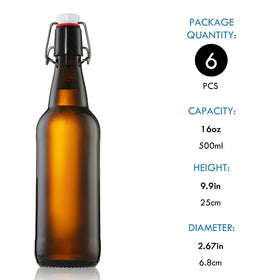 YEBODA 16 oz bottle storage image showing compact, stackable design.