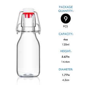 YEBODA 4oz bottle filled with beverage highlighting easy pouring.