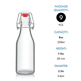 YEBODA 8oz bottle poured to illustrate mess-free dispensing.