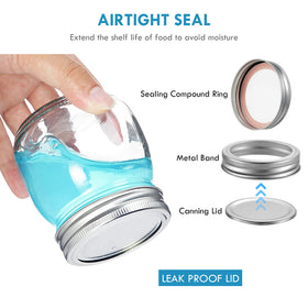 YEBODA clear glass jar displaying its contents for organized storage