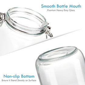 YEBODA clear square glass jar shows contents at a glance for quick prep.