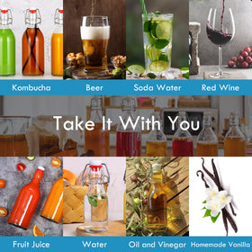 YEBODA dishwasher-safe bottle for easy cleaning and reuse.