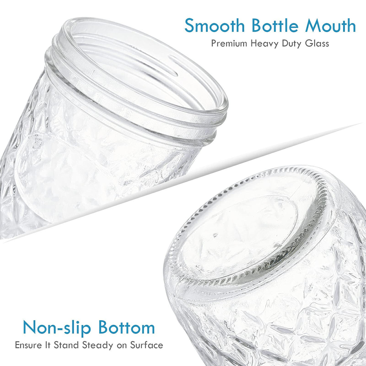 YEBODA dishwasher safe jars keep contents pristine with easy cleanup.