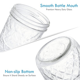 YEBODA dishwasher safe jars keep contents pristine with easy cleanup.