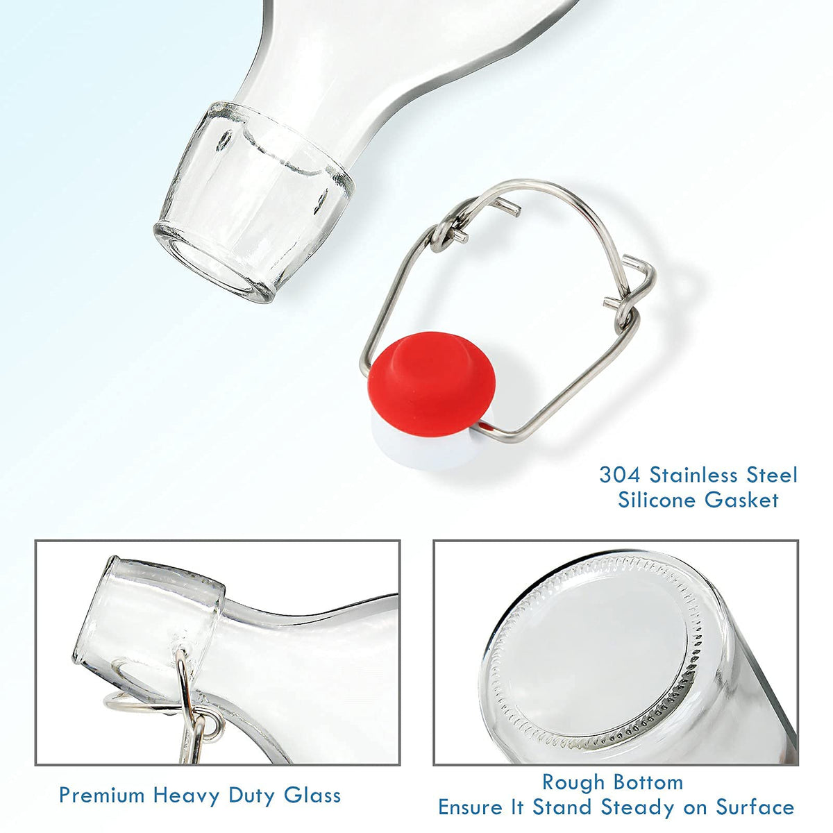 YEBODA DIY beverage bottle ideal for syrup, wine, or carbonated drinks.