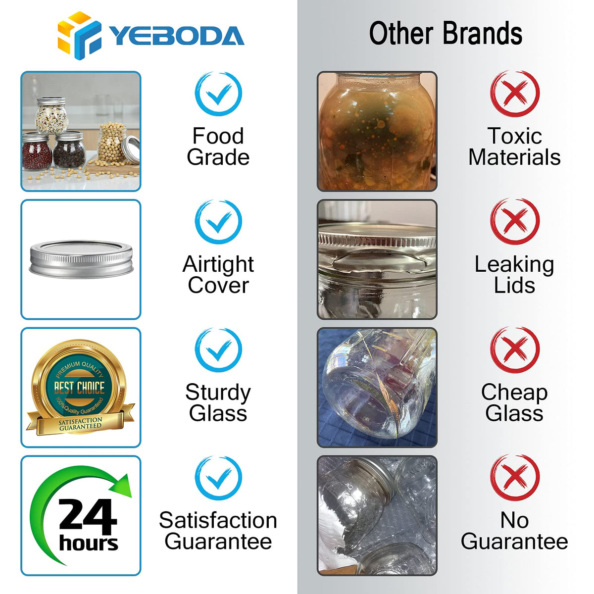 YEBODA DIY wedding favor jar suitable for candles and keepsakes