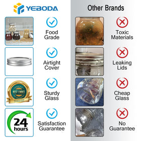 YEBODA DIY wedding favor jar suitable for candles and keepsakes