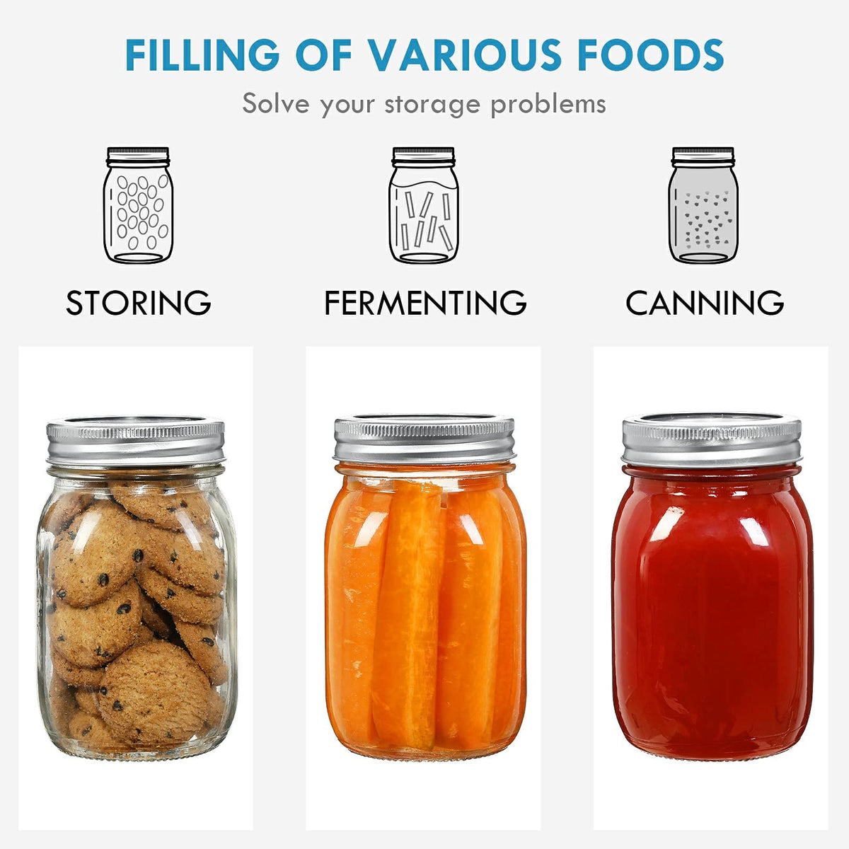 YEBODA jars suitable for DIY wedding favors, candles, and crafts