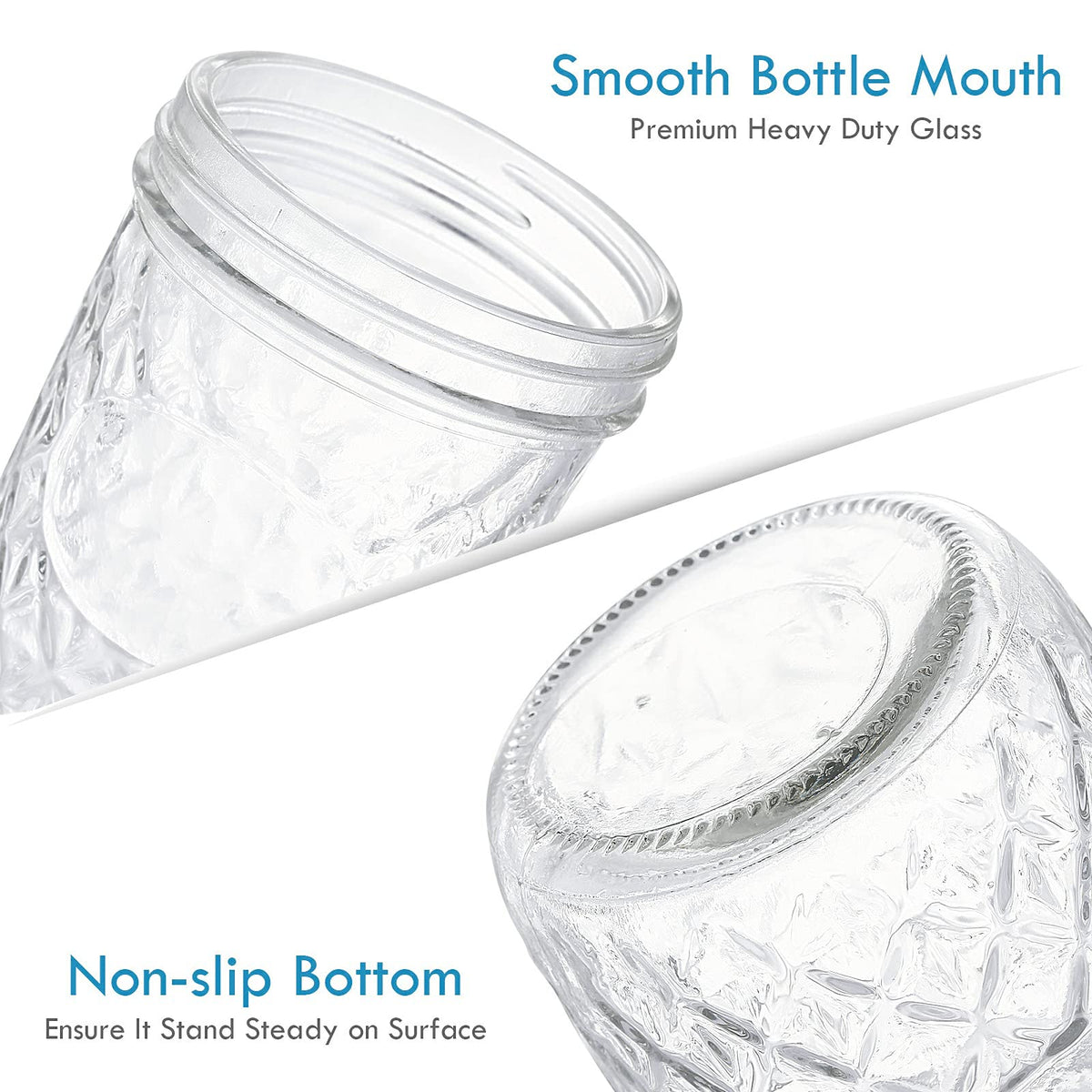 YEBODA fridge and dishwasher safe jar is easy to clean and reuse.