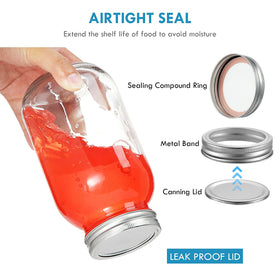 YEBODA jars offer full visibility to monitor contents at a glance.