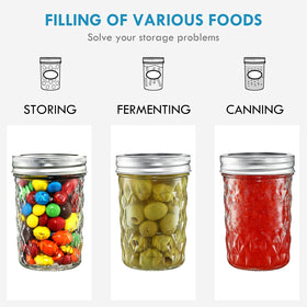YEBODA jam honey yogurt storage jars ideal for homemade gifts.