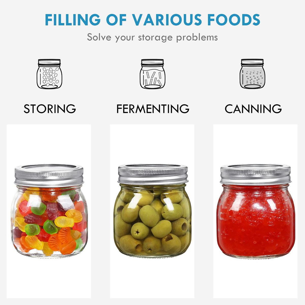 YEBODA kitchen preservation jar ideal for jams, honey, and spices