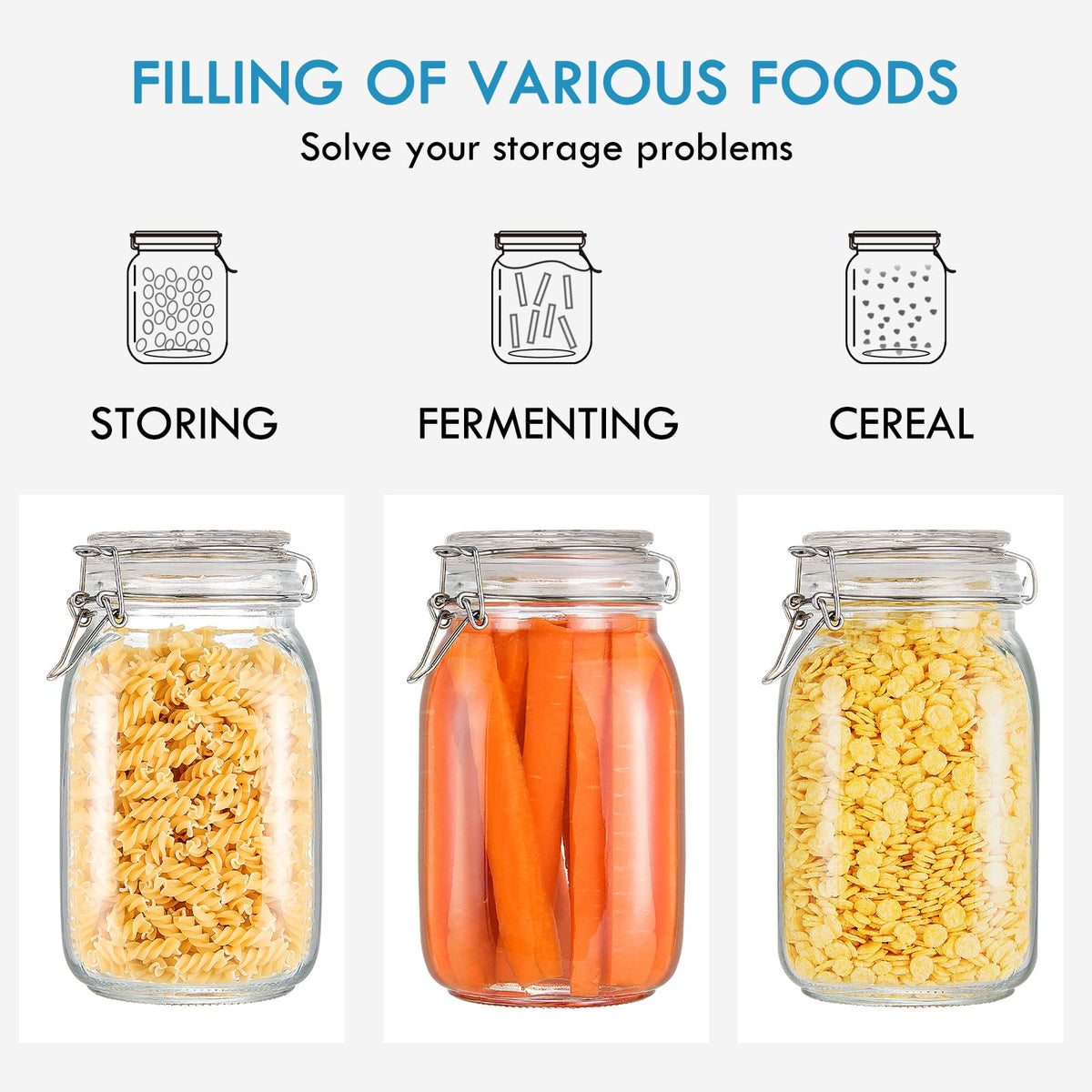 YEBODA vinyl labels and chalk help personalize and organize your pantry.