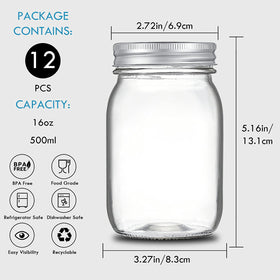 YEBODA leakproof glass jars ideal for sauces, dressings, and liquids
