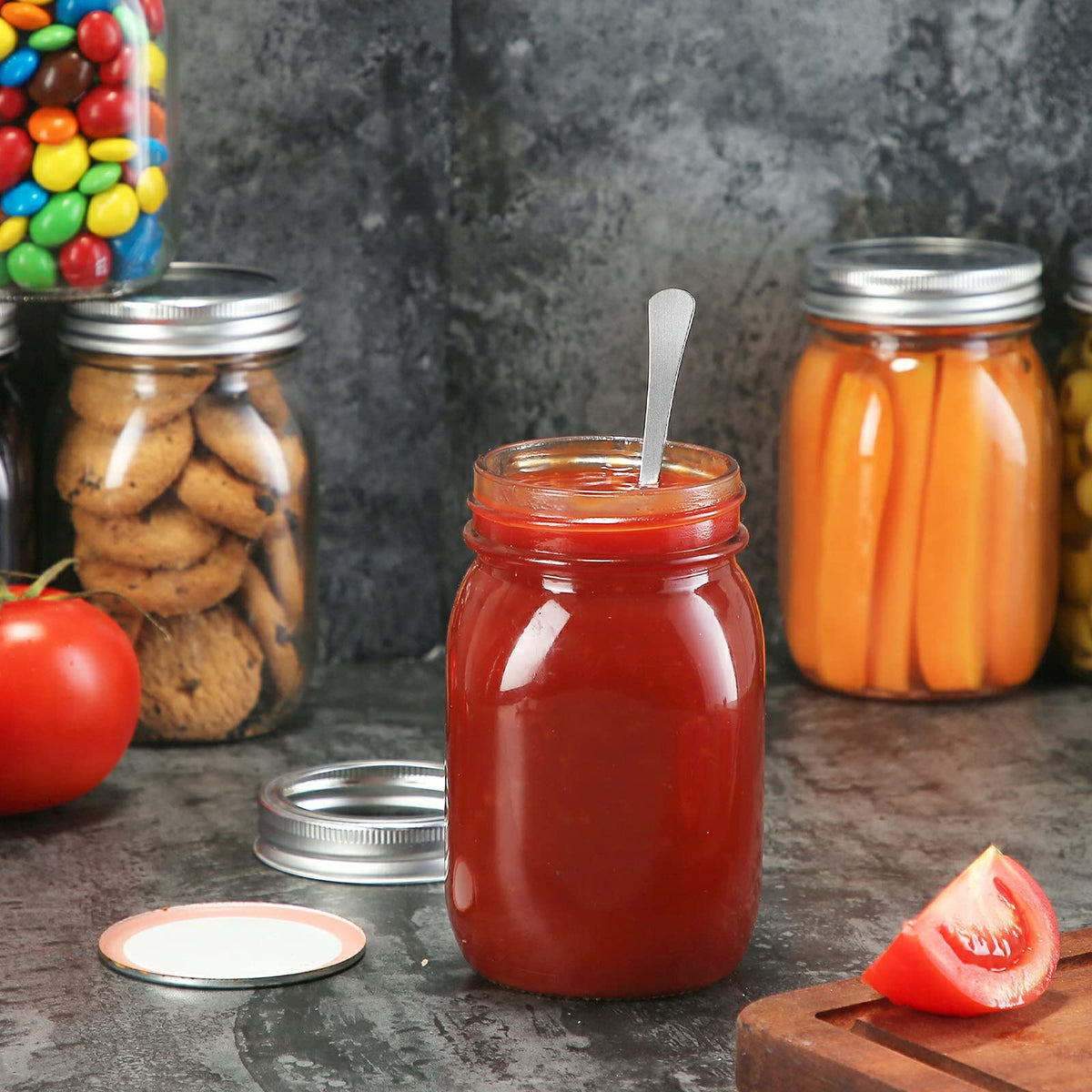 YEBODA airtight lids and bands provide secure sealing for fresh storage