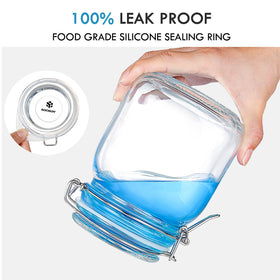 YEBODA silicone gasket airtight seal keeps dry goods fresh.