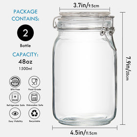 YEBODA silicone gaskets seal jars securely to maintain aroma.