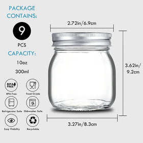 YEBODA silver screw bands secure lids for leakproof sealing