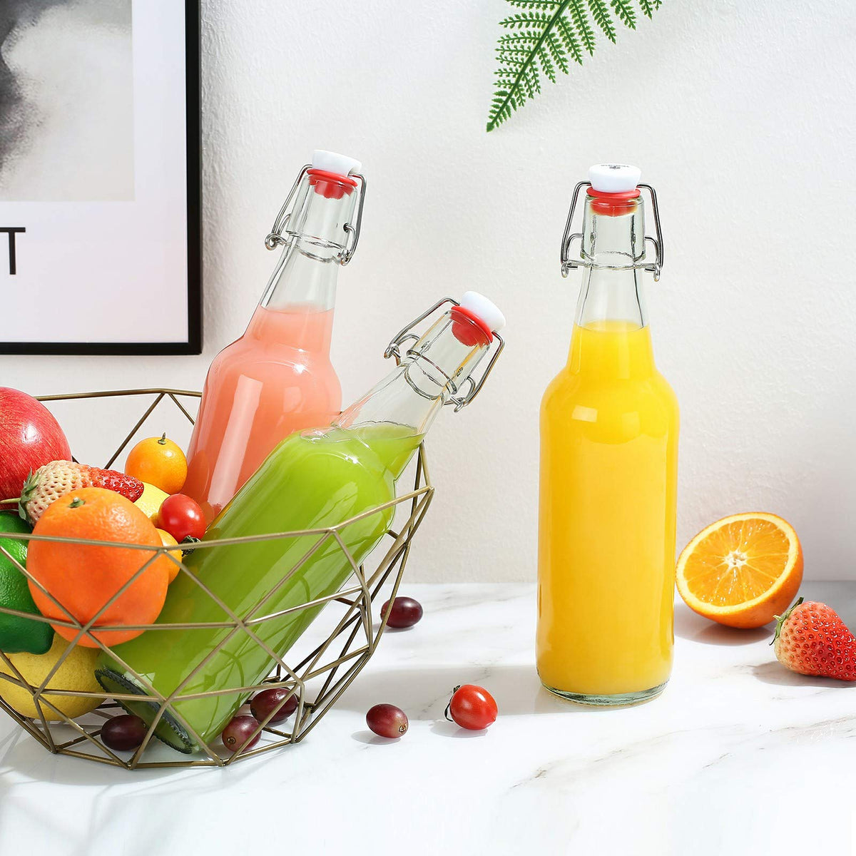 YEBODA bottle with swing cap closure for easy resealing
