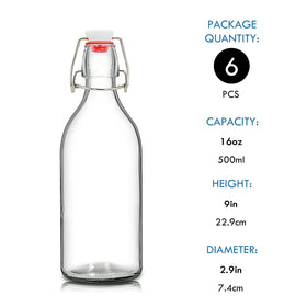 YEBODA swing-top cap ensures secure closure and leak-free storage for liquids.