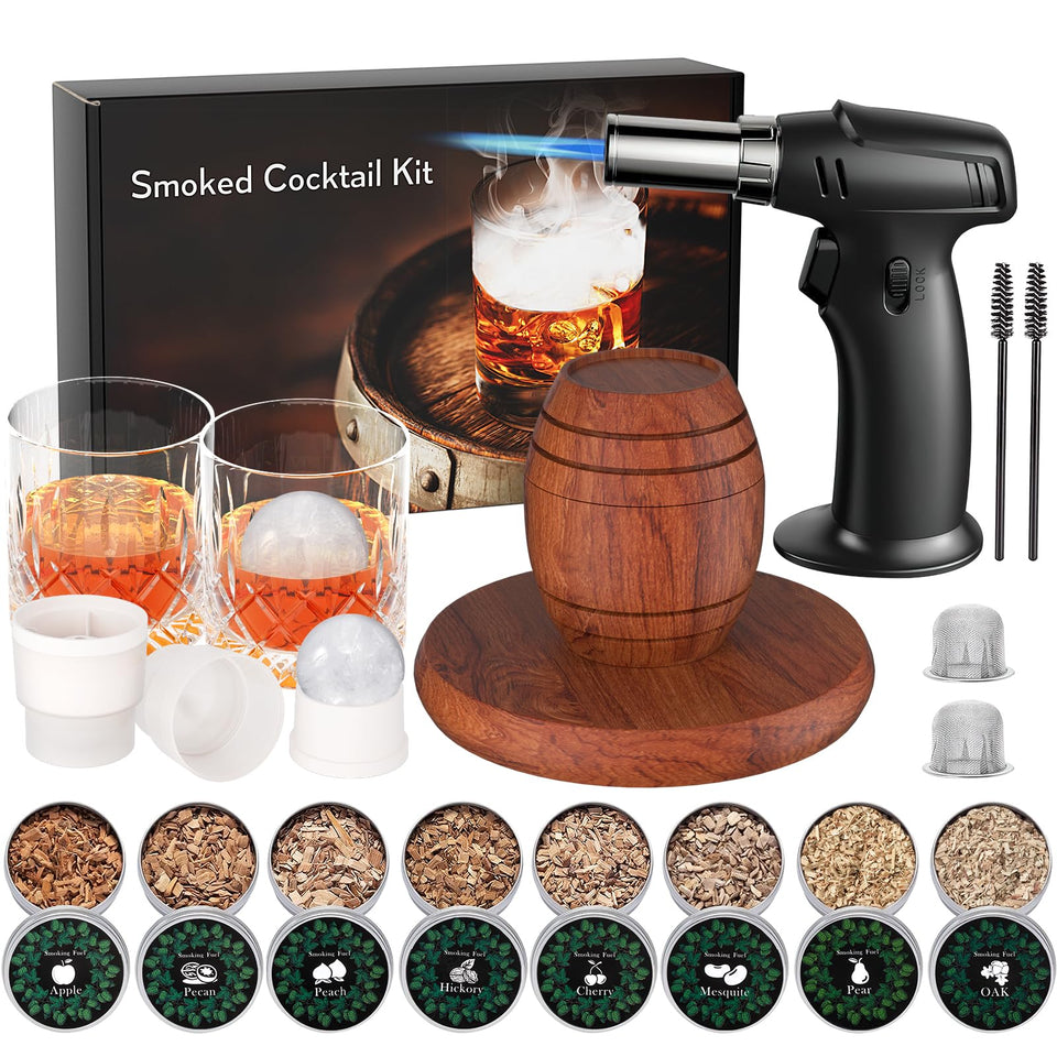 Yecuip whiskey smoker kit torch for smoky cocktails at home.