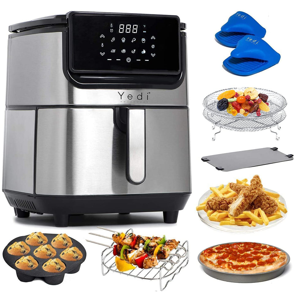 Yedi Evolution air fryer ceramic basket for crisp results with minimal oil.