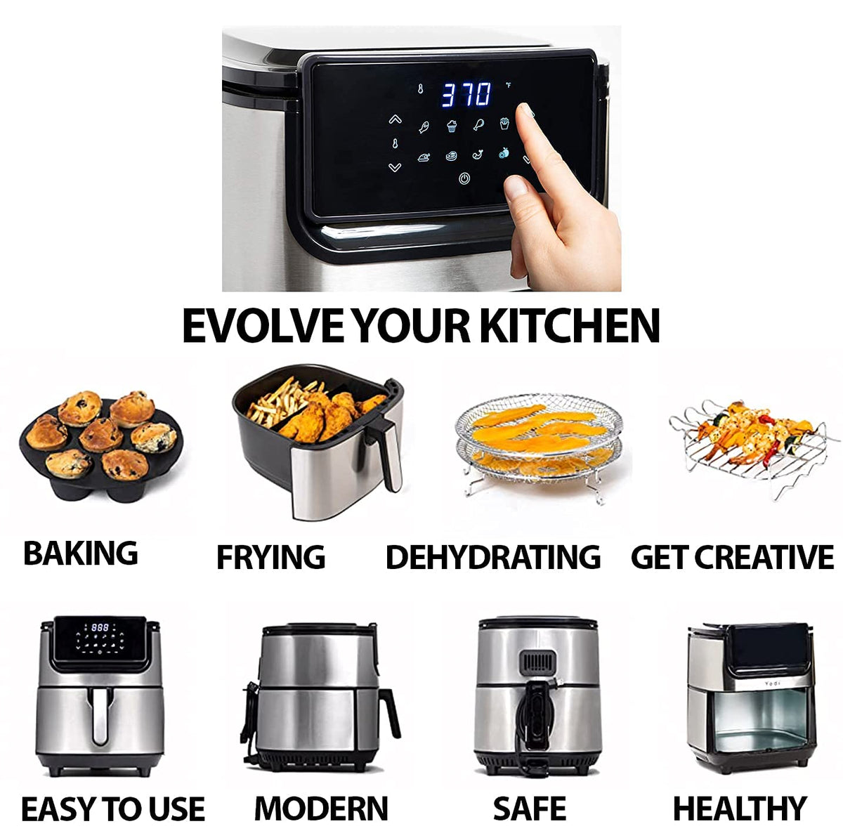 Yedi Evolution ceramic-coated pizza pan for evenly baked homemade pizza.