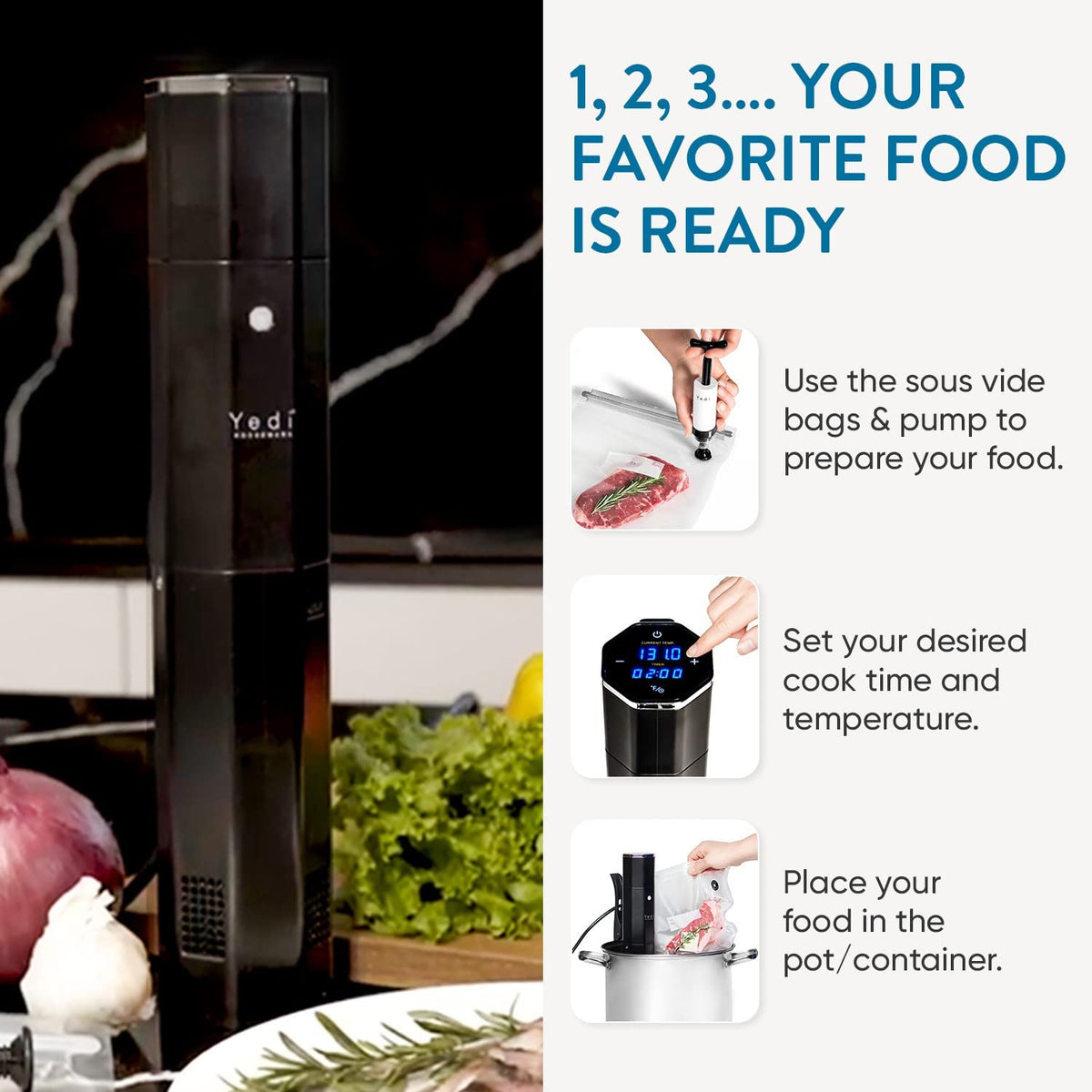 Yedi Infinity operates quietly for uninterrupted, serene cooking sessions.