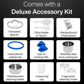 Yedi Total Package Accessories image featuring deluxe kit for easy prep and cleanup.