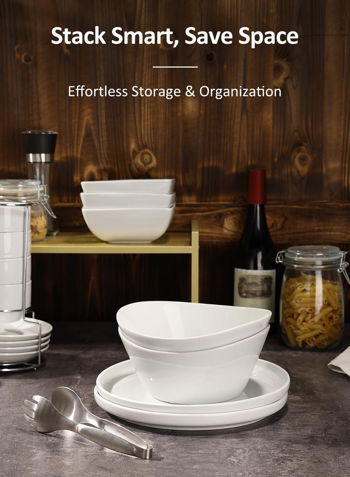 Yedio porcelain bowls highlighted for microwave and dishwasher safe convenience.