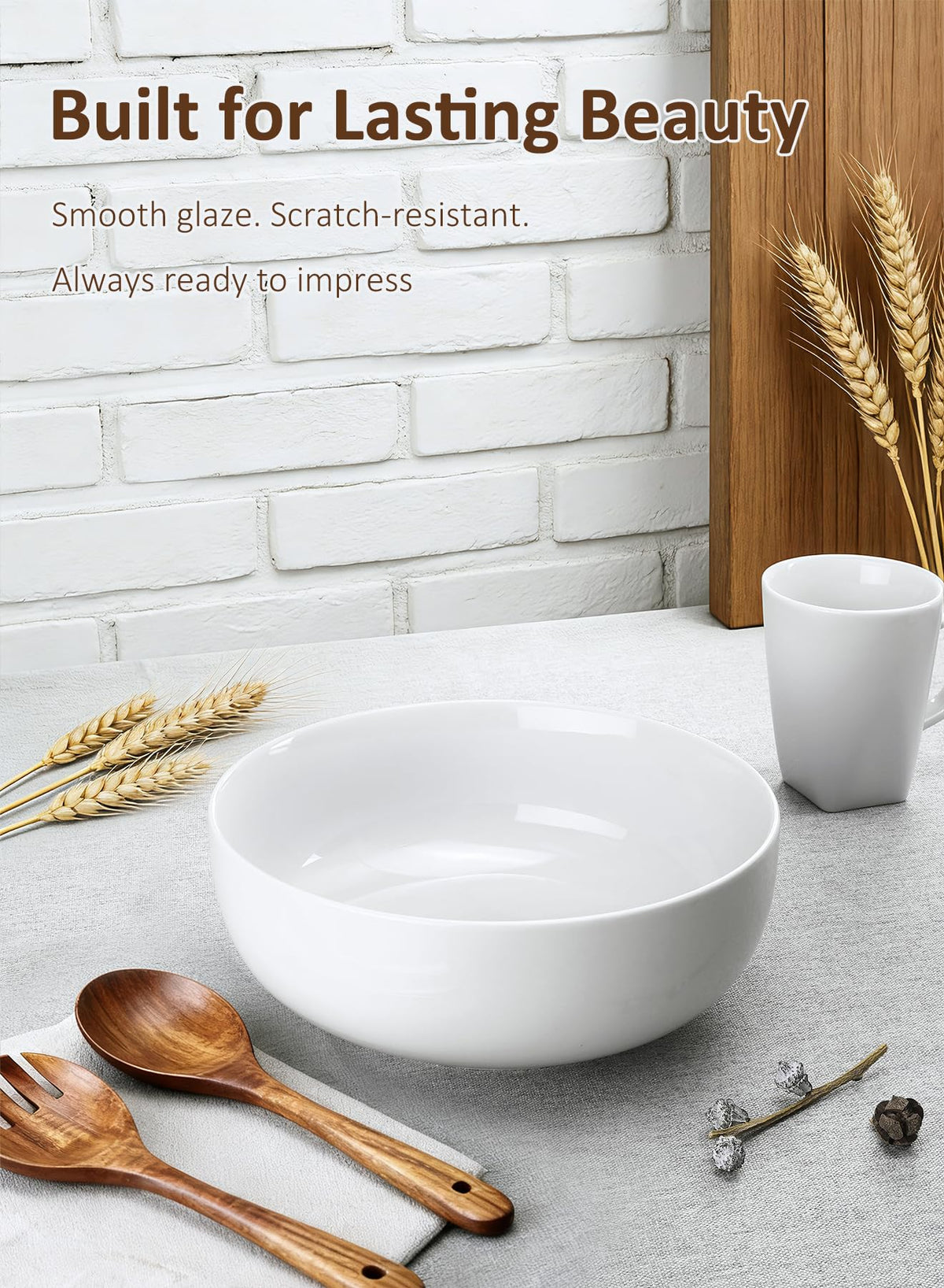 Yedio elegant white presentation bowls keep table setup neat and stylish.
