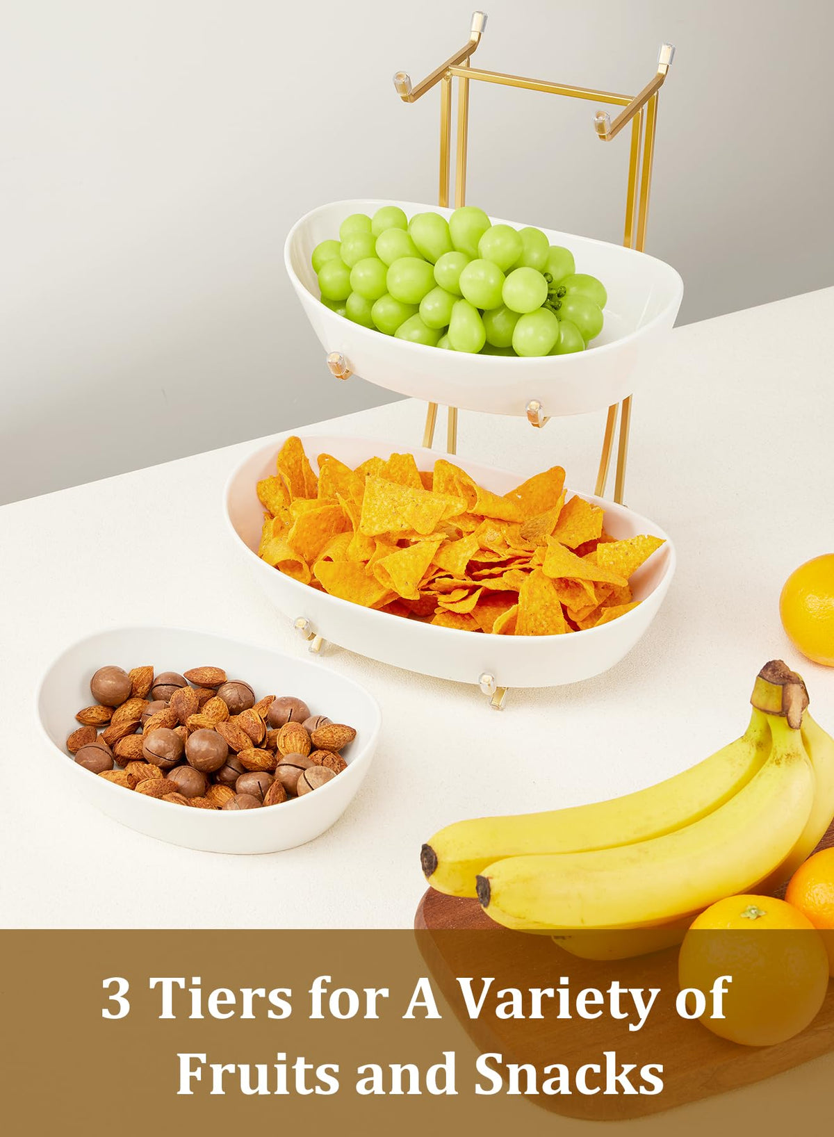 Yedio no-assembly fruit stand ready to use on the counter