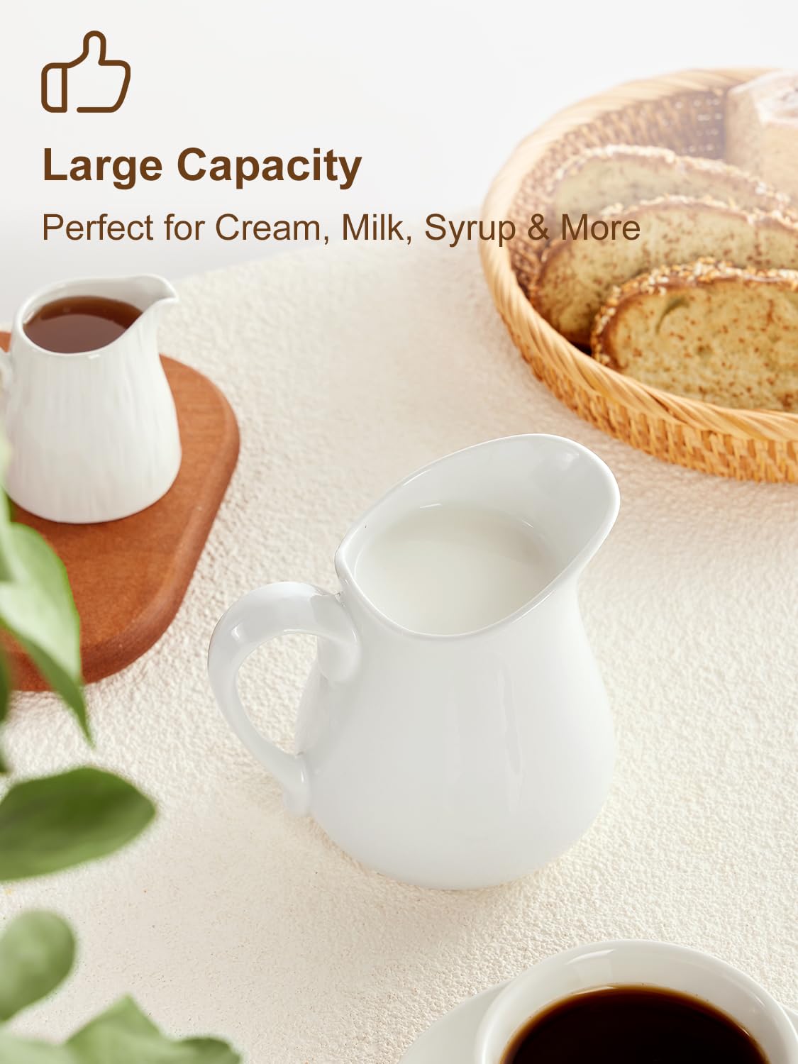Yedio 17 oz capacity suitable for milk, cream, or small servings