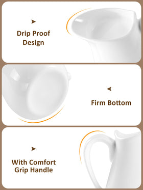 Yedio creamer complements any kitchen or dining decor