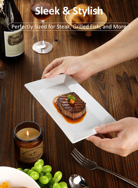 Yedio porcelain platter stacked showing space saving design