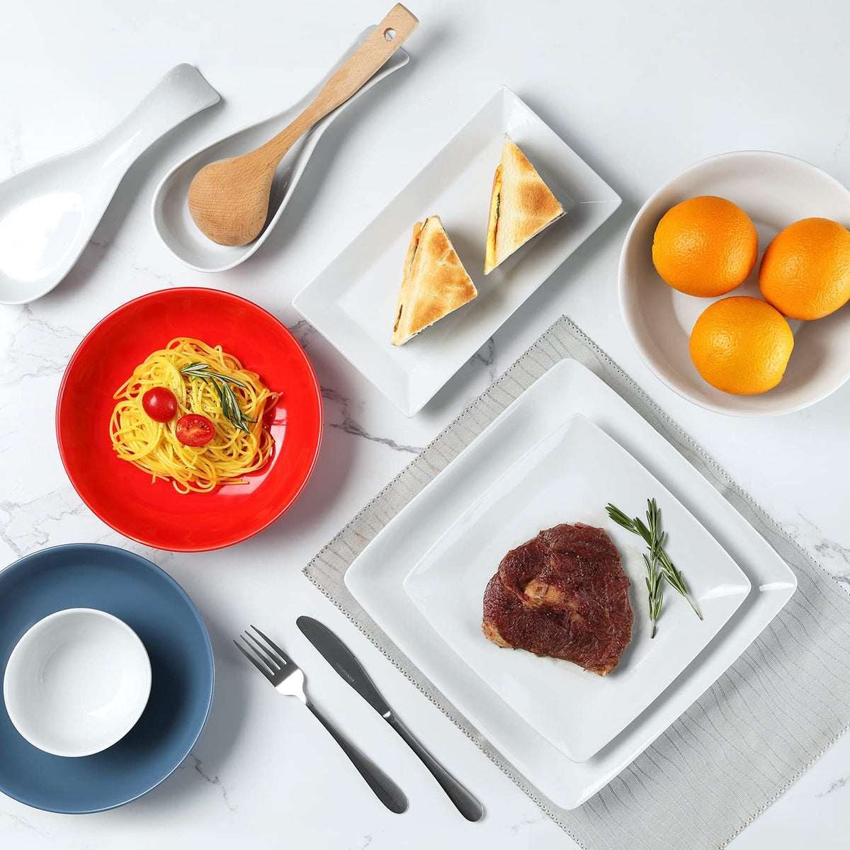 Yedio square plates in dishwasher showing easy cleanup