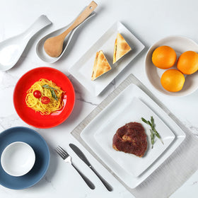 Yedio square plates in dishwasher showing easy cleanup