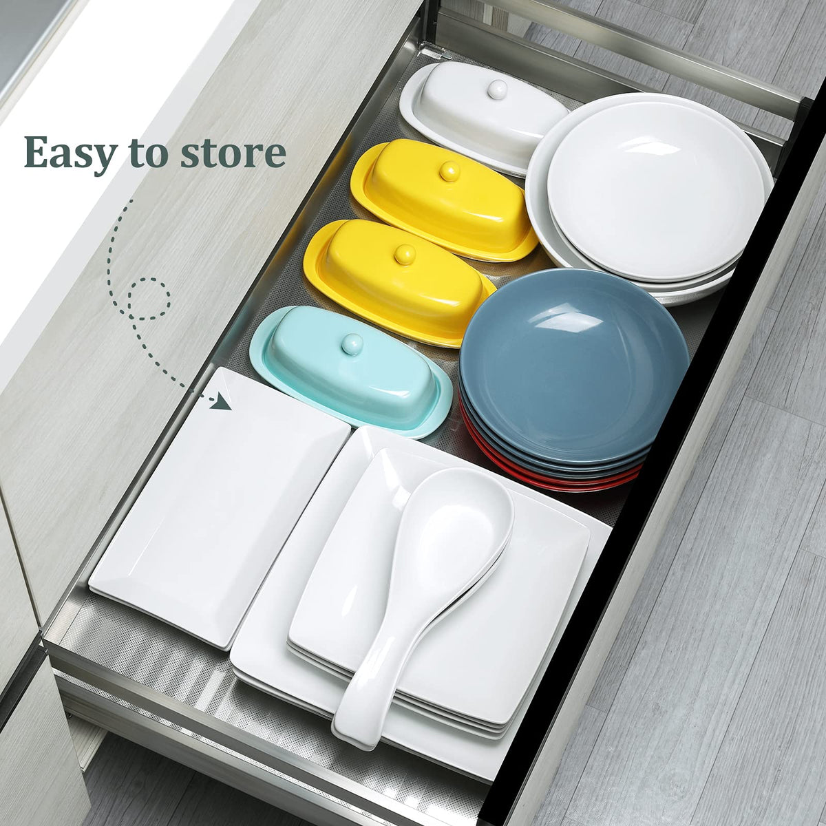 Yedio porcelain square plates in microwave safe use scenario