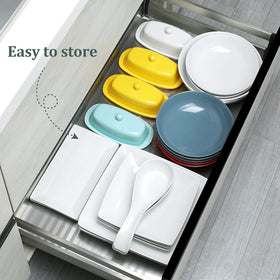 Yedio porcelain square plates in microwave safe use scenario