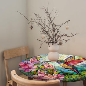 YEYE JUICE fits 45–56 inch tables, offering versatile round table decor.
