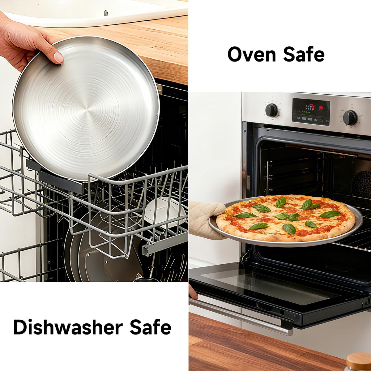 YeKuKing versatile pan suitable for pizzas, pastries, cookies, and fruits.