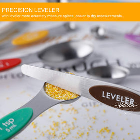 YellRin dual-ended design supports dry and liquid measuring.